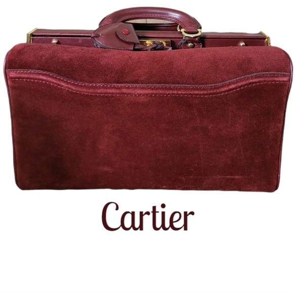 Cartier Handbags - Vintage Cartier Travel Train Case Vanity Doctors Bag